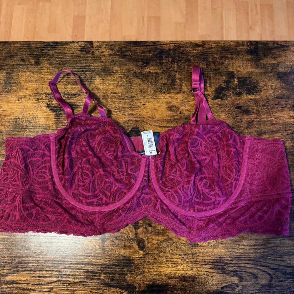 Torrid Lace Underwire Bra in Deep Purple